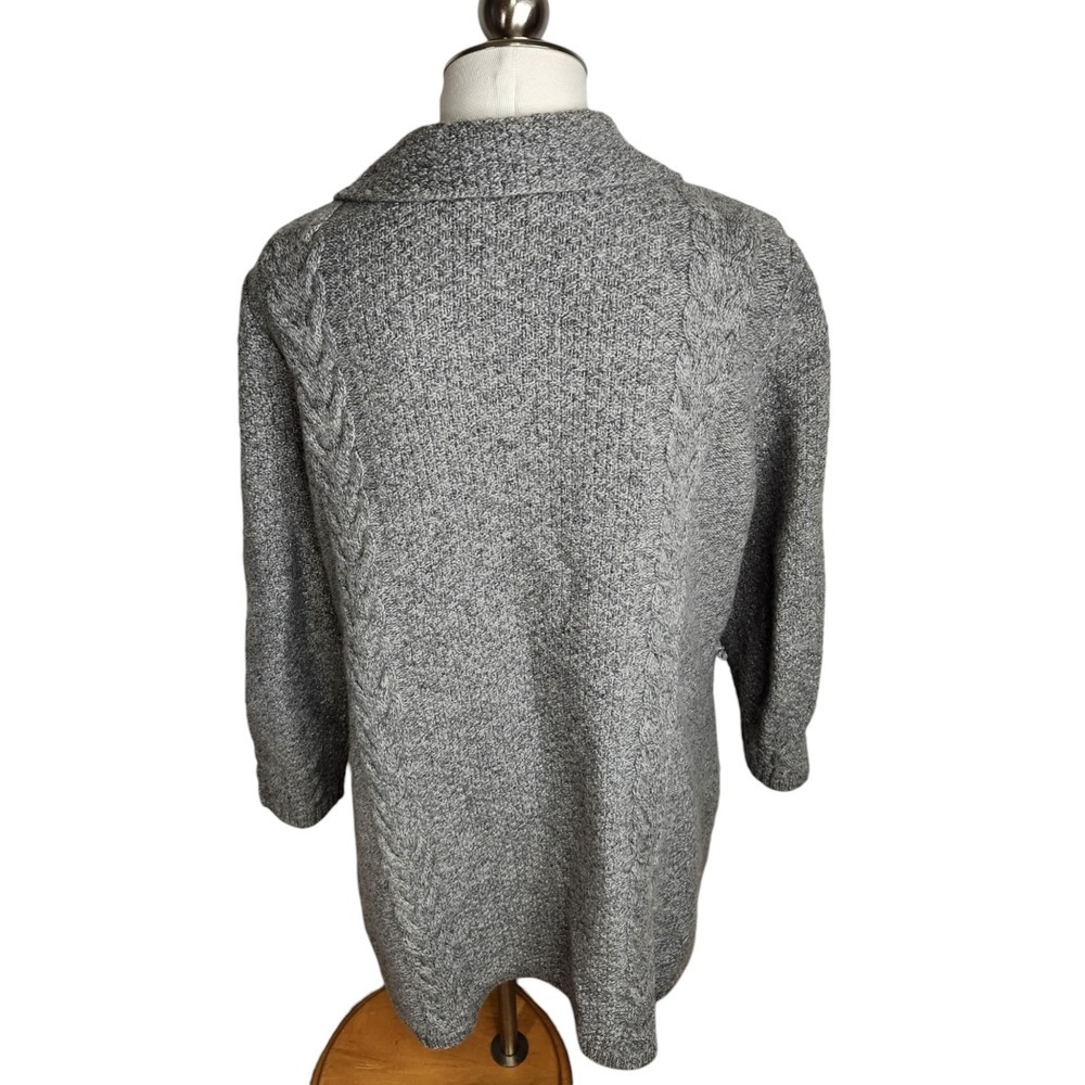 Pendleton Woolen Mills Womens Lambswool Blend Cardigan Sweater Gray Plus Size 2X - Picture 6 of 15